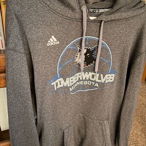 Adidas Timberwolves Charcoal Hoodie